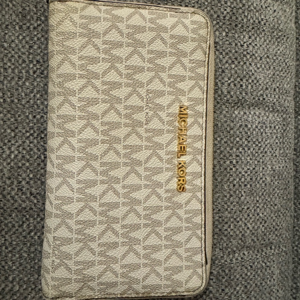 Michael Kors Cream Monogram Pouch